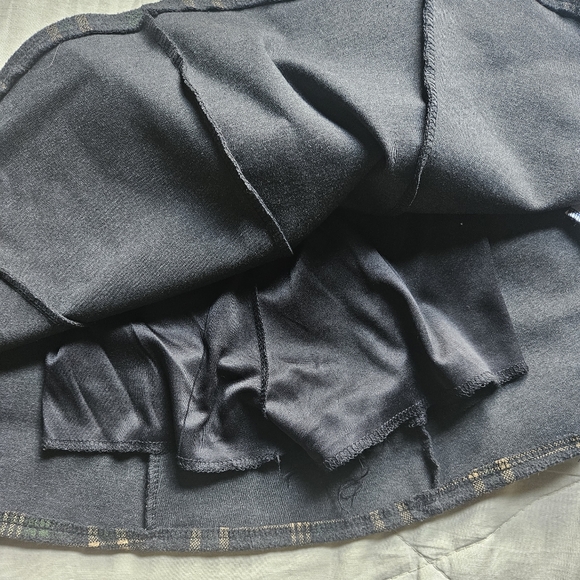 Dark Academia Plaid Skort  Mini Skirt - Picture 3 of 4